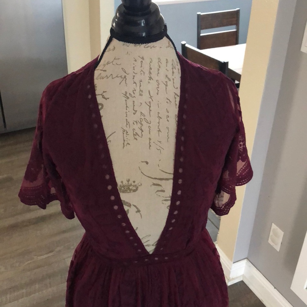 Lace Romper Wine. - Picture 2 of 3